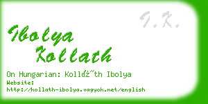 ibolya kollath business card